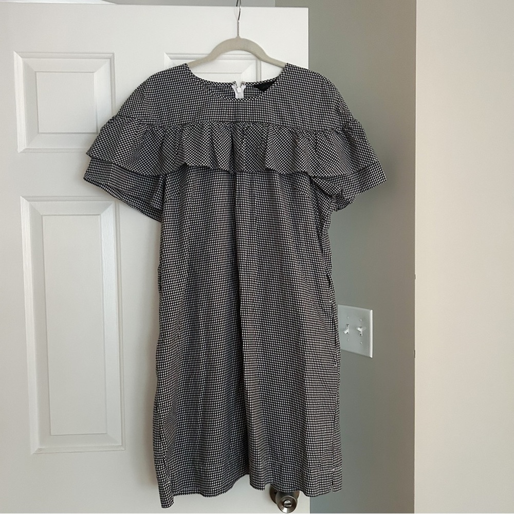 NEW J Crew Edie Dress in Microgingham